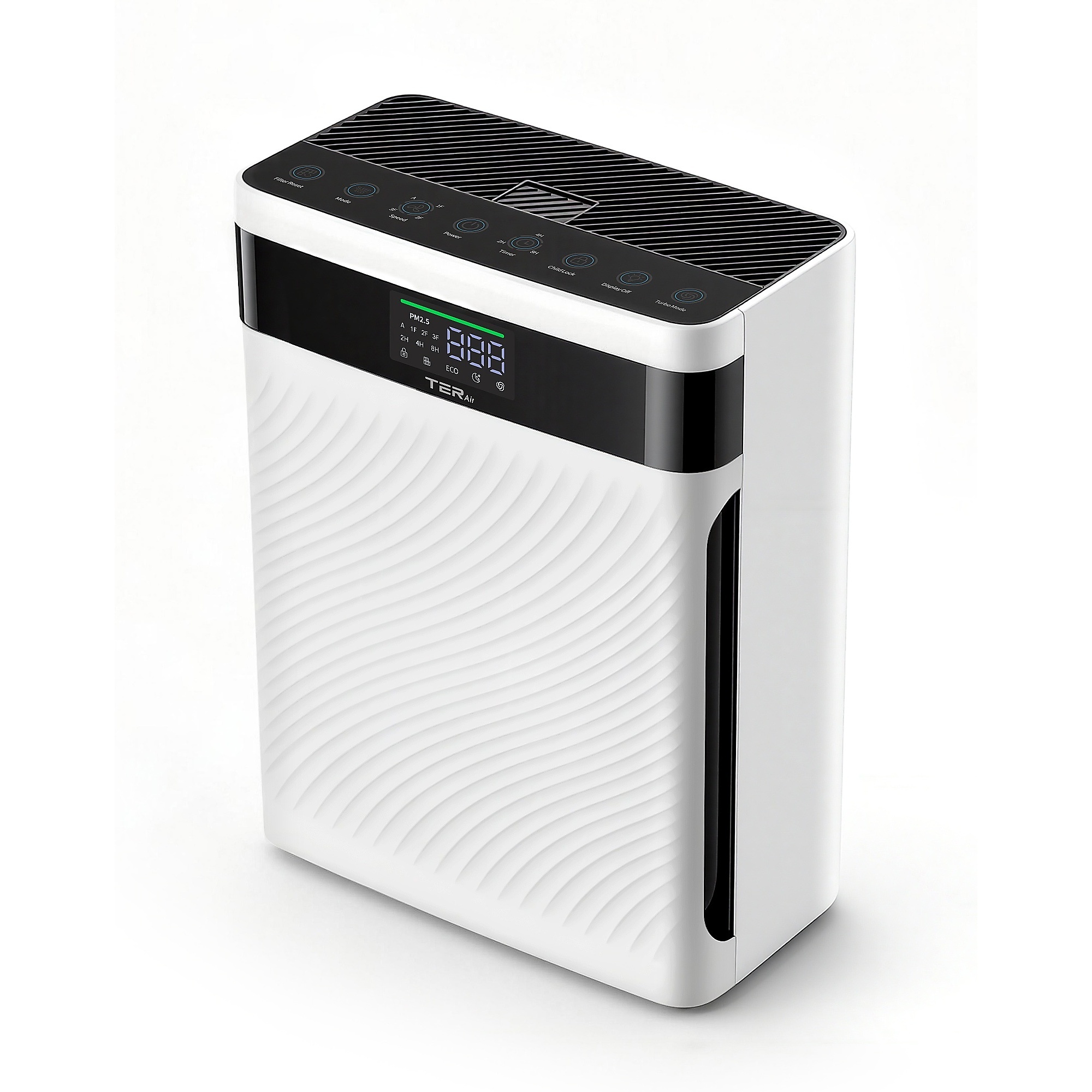 EdenDirect 2500 Sq. Ft. HEPA Air Purifier — 4-Level Fan Speed, Whisper-Quiet Operation, Air Quality Monitor, Child Lock, White